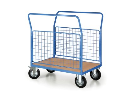 plosinovy vozik 2 dratene vyplne 1200x800 mm nosnost 500 kg kola 200 mm s cernou pryzi 34079