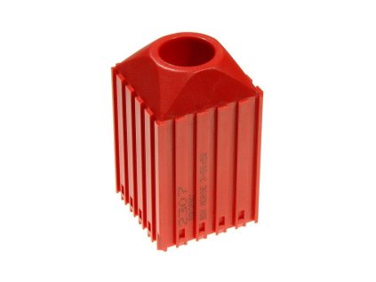 plastovy box pro nastroj s kuzelovou stopkou morse m3 50x50 modul 5x5 1 dutina cervena 35577