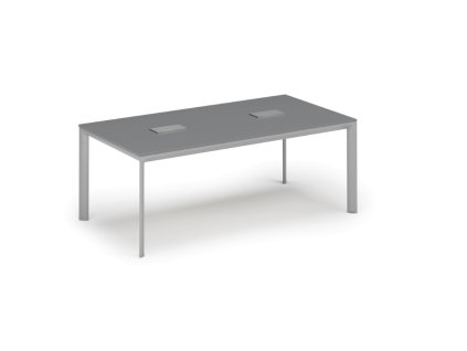 jednaci stul primo invitation 200x100 cm grafit 2x stolni zasuvka typ ii stribrna 106355