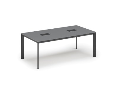 jednaci stul primo invitation 200x100 cm grafit 2x stolni zasuvka typ iii cerna 106464