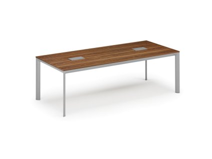 jednaci stul primo invitation 240x120 cm orech 2x stolni zasuvka typ i stribrna 36773