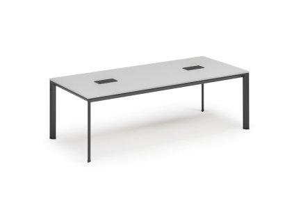 jednaci stul primo invitation 240x120 cm bila 2x stolni zasuvka typ ii cerna 36799