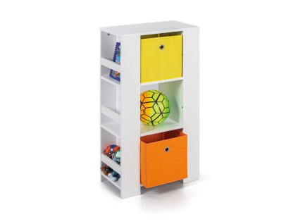 detsky regal s textilnimi zasuvkami tower bily 36918