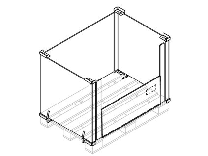 drateny paletovy nastavec pa x1 s sklopna podelna stena 8039