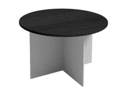 jednaci stul s kulatou deskou primo gray prumer 120 cm seda wenge 112750