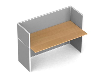 kancelarsky psaci stul primo s paravany nastenka 1 misto seda buk 23780