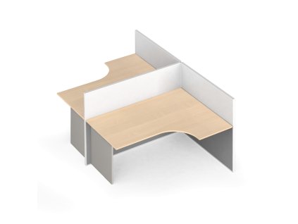 rohovy kancelarsky stul primo s paravany tvar t magneticka tabule 2 mista seda briza 121434