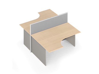 rohovy kancelarsky stul primo s paravanem nastenka 2 mista seda briza 121425