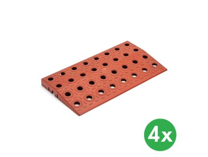 rovny najezd griptil 4 ks hnedy 115635