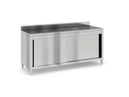 nerezovy pracovni stul se skrinkou 1800 x 600 x 850 mm 48558