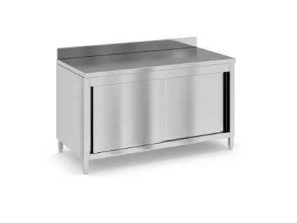 nerezovy pracovni stul se skrinkou 1500 x 700 x 850 mm 48559