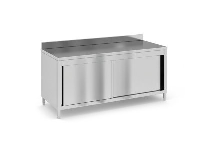 nerezovy pracovni stul se skrinkou 1800 x 700 x 850 mm 48560