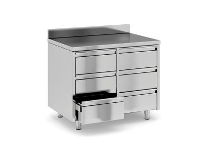 nerezovy zasuvkovy kontejner 1000 x 700 x 850 mm 48562