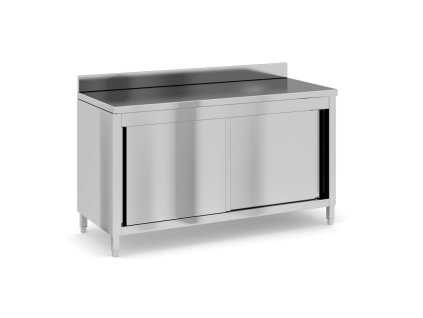 nerezovy pracovni stul se skrinkou 1500 x 600 x 850 mm 49392