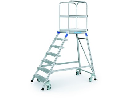 hlinikovy pojizdny zebrik s plosinou 7 pricek vyska plosiny 1 68 m 19586