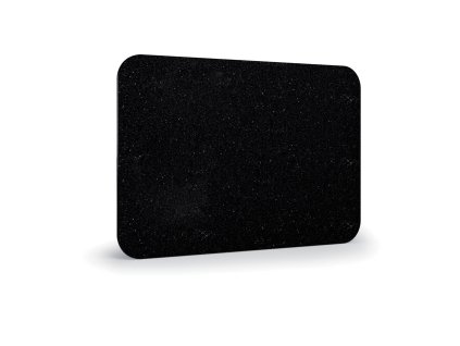 akusticky panel na stenu 120 x 80 cm kulate rohy cerna 58594