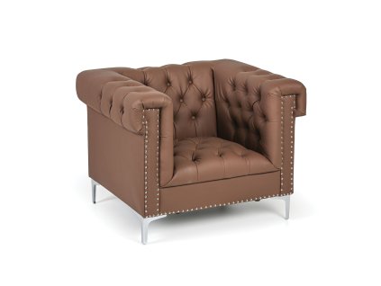 kozene kreslo rick hnede 56858