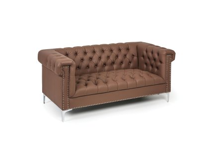 kozena pohovka rick dvoumistna hneda 57433