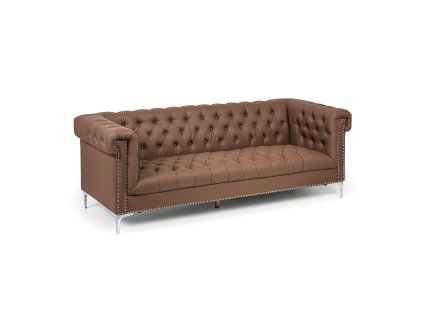 kozena pohovka rick trimistna hneda 57432