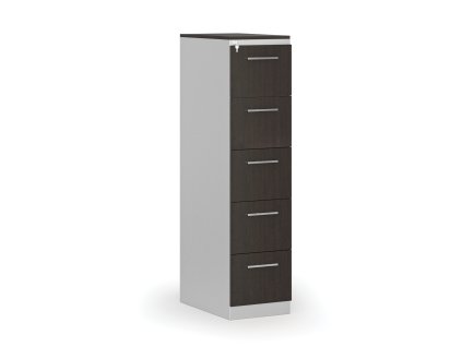 kovova zasuvkova kartoteka primo s drevenymi cely a4 5 zasuvek seda wenge 105125