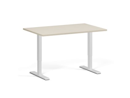 vyskove nastavitelny stul 120x80 cm 2 motory bila podnoz briza 96219