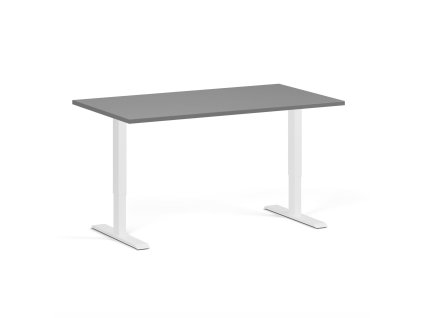 vyskove nastavitelny stul 140x80 cm 2 motory bila podnoz grafit 106348