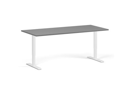 vyskove nastavitelny stul 180x80 cm 2 motory bila podnoz grafit 106351