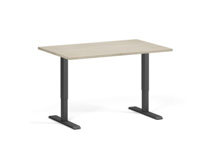 vyskove nastavitelny stul 120x80 cm 2 motory cerna podnoz dub prirodni 97952