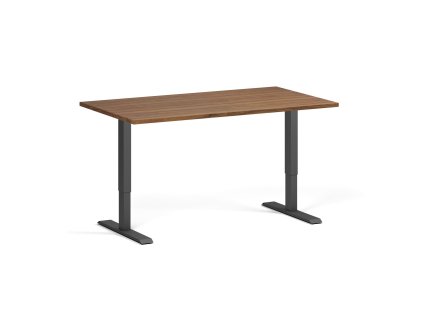 vyskove nastavitelny stul 140x80 cm 2 motory cerna podnoz orech 97996