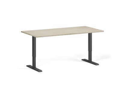 vyskove nastavitelny stul 160x80 cm 2 motory cerna podnoz dub prirodni 98059