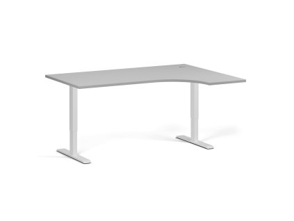 rohovy vyskove nastavitelny stul 160x120 cm 2 motory l p bila podnoz seda 96485