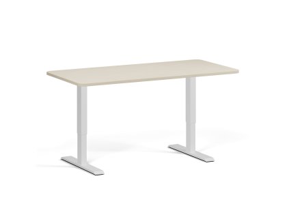 polohovaci stul se zaoblenymi rohy 160x80 cm 2 motory bila podnoz briza 98426