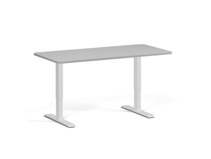 polohovaci stul se zaoblenymi rohy 160x80 cm 2 motory bila podnoz seda 98429