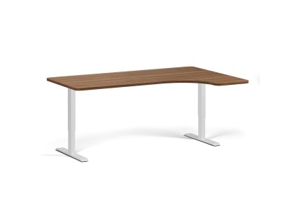 polohovaci stul se zaoblenymi rohy 180x120 cm 2 motory l p bila podnoz orech 97066