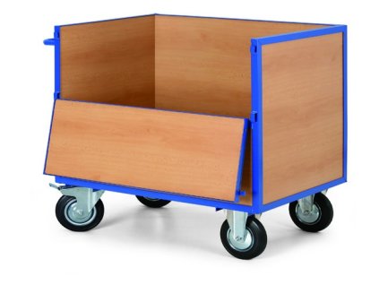 skrinovy vozik s drevenymi stenami 12483