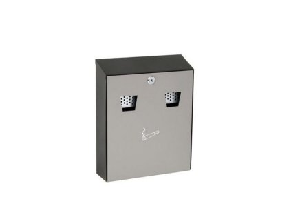 ocelovy zavesny popelnik na zed 3 l cerna stribrna 90590