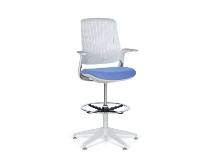 pracovni zidle greg s kluzaky modra 71468