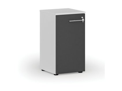 nizka kancelarska skrin s dvermi primo white 400 x 420 x 740 mm bila grafit 70283