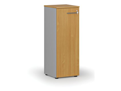 nizka kancelarska skrin s dvermi primo gray 400 x 420 x 1087 mm seda buk 70316