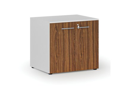 kancelarska skrin s dvermi primo white 800 x 640 x 735 mm bila orech 70624