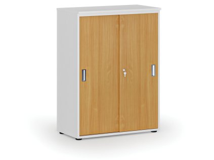 kancelarska skrin se zasouvacimi dvermi primo white 800 x 420 x 1087 mm bila buk 70893
