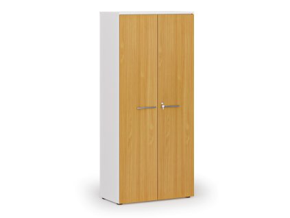 kancelarska skrin s dvermi primo white 800 x 420 x 1781 mm bila buk 143570