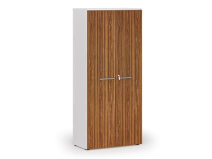 kancelarska skrin s dvermi primo white 800 x 420 x 1781 mm bila orech 143572