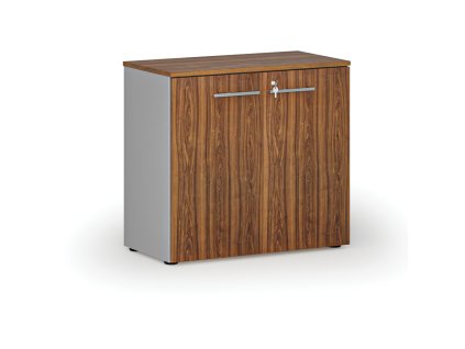 kancelarska skrin s dvermi primo gray 800 x 420 x 740 mm seda orech 72497