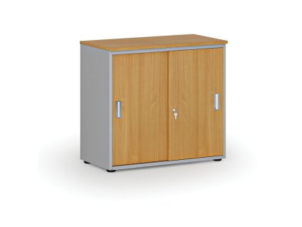 kancelarska skrin se zasouvacimi dvermi primo gray 800 x 420 x 740 mm seda buk 81331