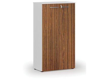 kancelarska skrin s dvermi primo white 800 x 420 x 1434 mm bila orech 73195