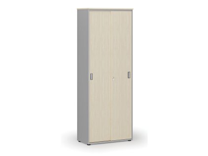 kancelarska skrin se zasouvacimi dvermi primo gray 800 x 420 x 2128 mm seda briza 74192