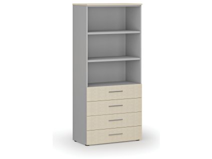 kancelarska skrin se zasuvkami primo gray 800 x 420 x 1781 mm seda briza 74318