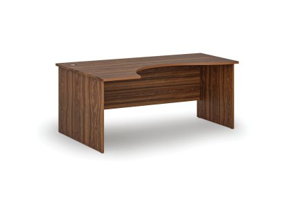 ergonomicky kancelarsky psaci stul primo wood 180x120 cm levy orech 73047