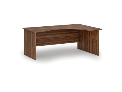 ergonomicky kancelarsky psaci stul primo wood 180x120 cm pravy orech 73283